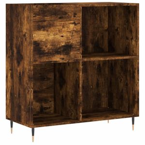 vidaXL Omarica za gramofonske plo&scaron;če dim. hrast 84,5x38x89 cm inž. les