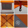 vidaXL Družinski šotor za 6 oseb siv in oranžen vodoodporen