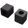 vidaXL Nosilec predala 2 kos Črna 15 x 15 x 15mm PP kopolimer