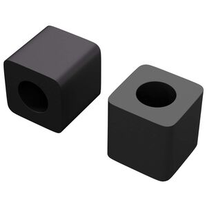 vidaXL Nosilec predala 2 kos Črna 15 x 15 x 15mm PP kopolimer