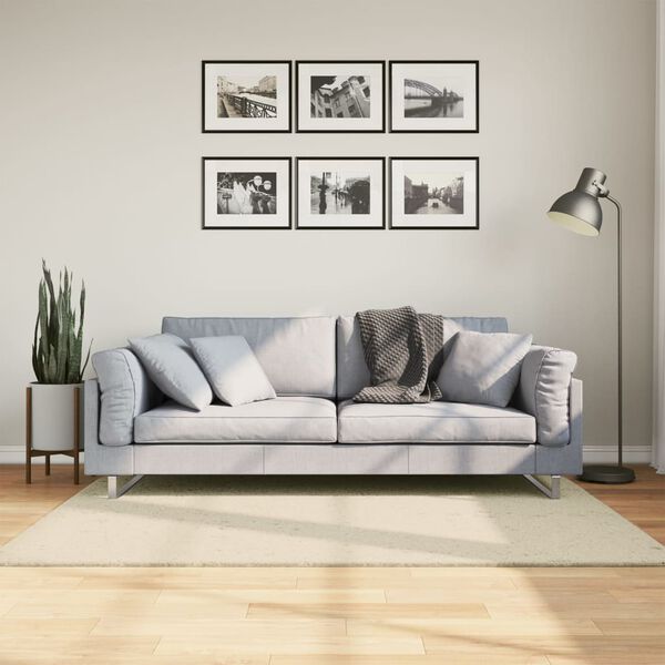 vidaXL Preproga HUARTE s kratkimi vlakni mehka pralna krem 120x170 cm