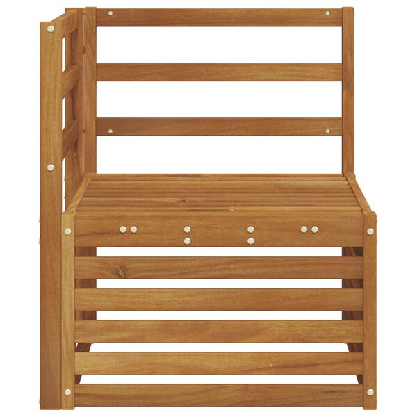 vidaXL Zunanja kotna sedežna garnitura Masiven les akacije Naravna