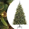 vidaXL Umjetno zložljivo božićno drevo s stožci Zelena 210 cm