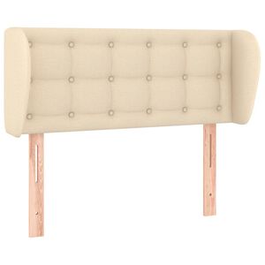 vidaXL Vzglavje z u&scaron;esi krem 83x23x78/88 cm blago