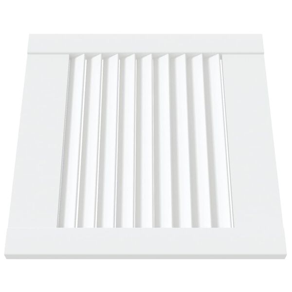 vidaXL Vrata za omarico z letvicami 2 kosa bela 39,5x39,4 cm borovina