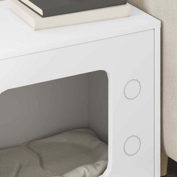 vidaXL Mačja hi&scaron;a Bela 51 x 30 x 52 cm Konstruiran les