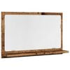 vidaXL Kopalni&scaron;ka omarica z ogledalom starinski les 60x11x37 cm les