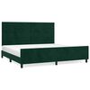 vidaXL Posteljni okvir brez vzmetnice temno zelen 200x200 cm žamet