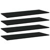 vidaXL Dodatne police za omaro 4 kosi črne 100x40x1,5 cm iverna pl.