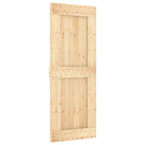 vidaXL Drsna vrata NARVIK Naravna in črna 80 x 210 cm (213,5 cm)