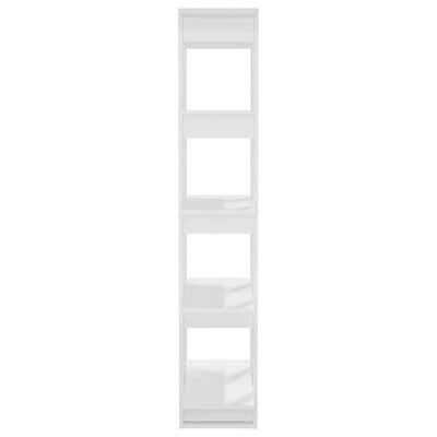 vidaXL Knjižna omara/pregrada visok sijaj bela 80x30x160 cm