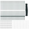 vidaXL Ograja s stebrom Zelena 1 x 25 m Jeklo