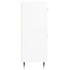 vidaXL Komoda visok sijaj bela 69,5x34x90 cm inženirski les