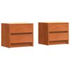 vidaXL Posteljne mize 2 kos Voskast rjav 40 x 30,5 x 35,5 cm Borovina