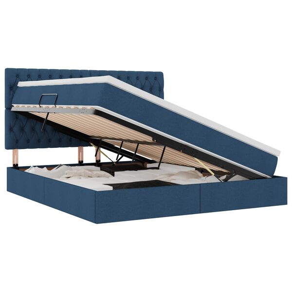 vidaXL Postelja z dodatnim prostorom za shranjevanje in LED osvetlitvijo