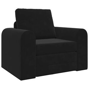 vidaXL Sofa postelja Črna 98 x 71 x 83 cm Žamet