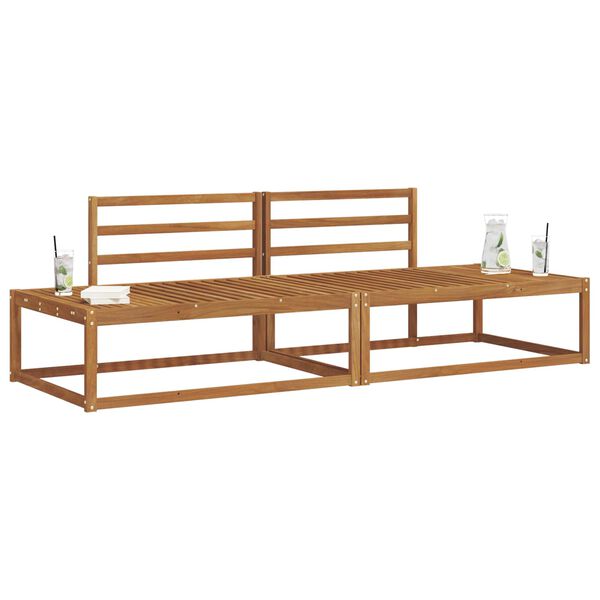 vidaXL Zunanja garnitura za sedenje 2 Kos Naravna 230,5 x 83 x 73 cm