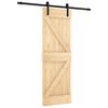 vidaXL Drsna vrata 70 x 210 cm Masiven borov les (neobdelan)