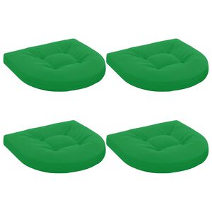 vidaXL 4-delne sedežne blazine 4 kos 100% poliester Zelena