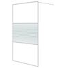 vidaXL Pregrada za tu&scaron; srebrna 115x195 cm prozorno ESG steklo