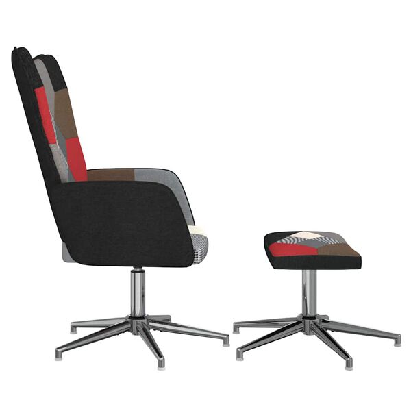 vidaXL Stol za spro&scaron;čanje s stolčkom večbarvno blago