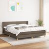 vidaXL Box spring postelja z vzmetnico taupe 160x200 cm blago
