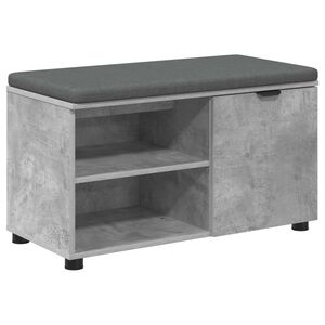 vidaXL Haldna klop Beton Siva 80 x 38 x 46 cm Oblikovan Les in Tkanina