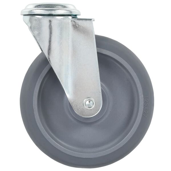 vidaXL Gibljiva kolesa z luknjami za sornik 8 kosov 125 mm