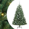 vidaXL Umetno Zložljivo Božično Drevo Zelena 150 cm PVC in kovina