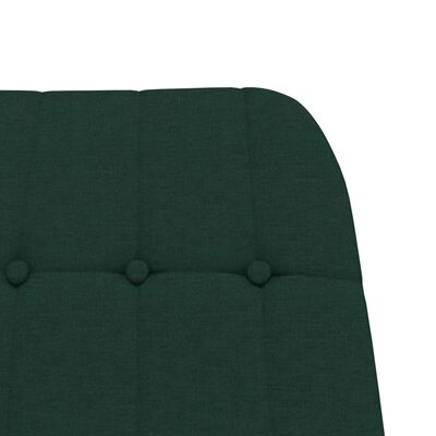 vidaXL Gugalni stol temno zeleno blago
