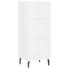 vidaXL Visoka omara visok sijaj bela 34,5x32,5x180 cm inženirski les