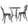 vidaXL Bistro garnitura 3-delna liti aluminij