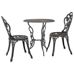 vidaXL Bistro garnitura 3-delna liti aluminij