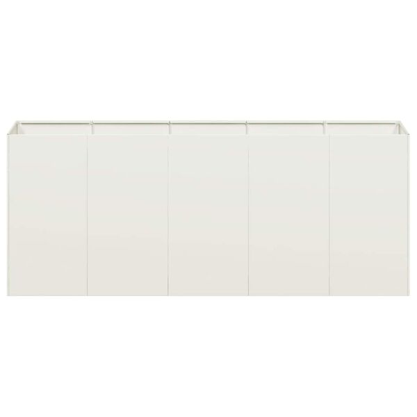 vidaXL Sadilnik White 200x40x80 cm Hladno valjano jeklo