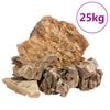 vidaXL Zmajev kamen 25 kg rjavi 5-30 cm