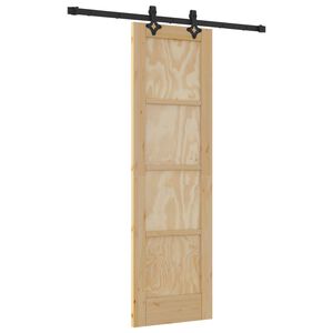 vidaXL Drsna vrata ORKDAL 61 x 198,5 cm Trdna borovina Naravna
