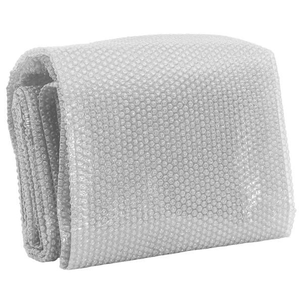 vidaXL Plavajoča PE solarna folija za bazen 450x220 cm siva