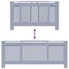 vidaXL Pokrov za radiator MDF siv 205 cm