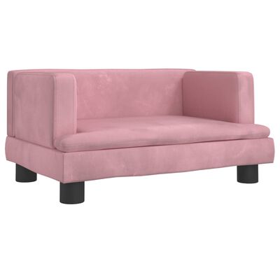 vidaXL Pasja postelja roza 60x40x30 cm žamet