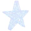 vidaXL 3D zvezda 50 LED Hladno bela 55 x 53.5 x 10 cm Akril