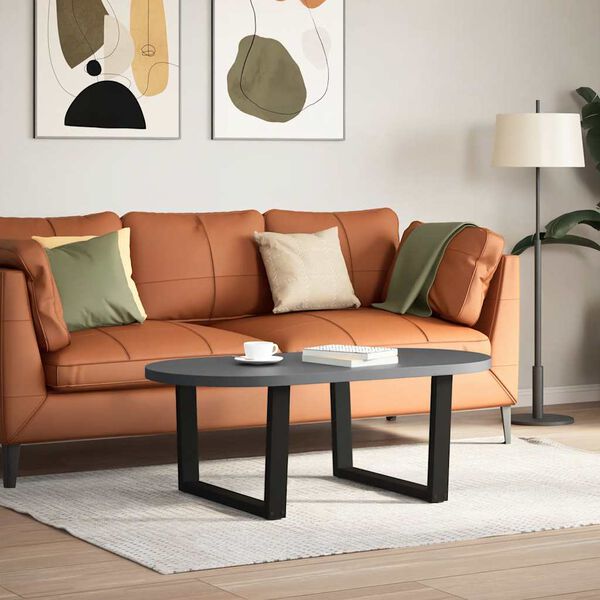 vidaXL Noge za klubsko mizico v obliki črke V 2 kosa črne 70 x (42-43,3) cm jeklo