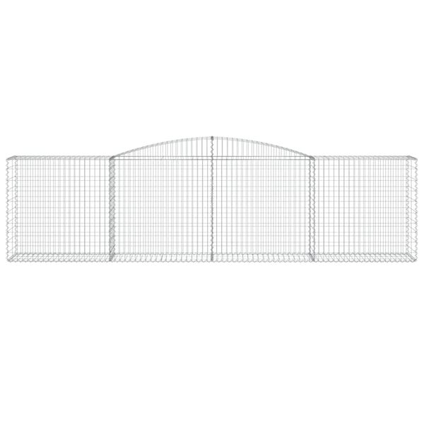 vidaXL Obokane gabion košare 4 kosi 400x50x100/120 cm pocinkano železo