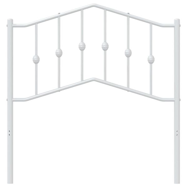 vidaXL Kovinsko vzglavje belo 90 cm