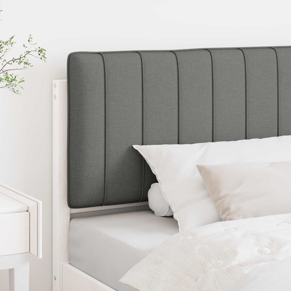 vidaXL Tapecirano vzglavje z vzglavjem Bela in svetlo siva 100 cm