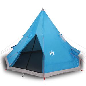 vidaXL &Scaron;otor za kampiranje tipi za 4 osebe moder vodoodporen