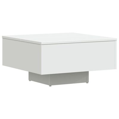 vidaXL Kavna mizica bela 60x60x31,5 cm iverna plošča
