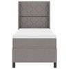 vidaXL Postelja z vzmetnico z vzmetnico Taupe 80 x 200 cm blago