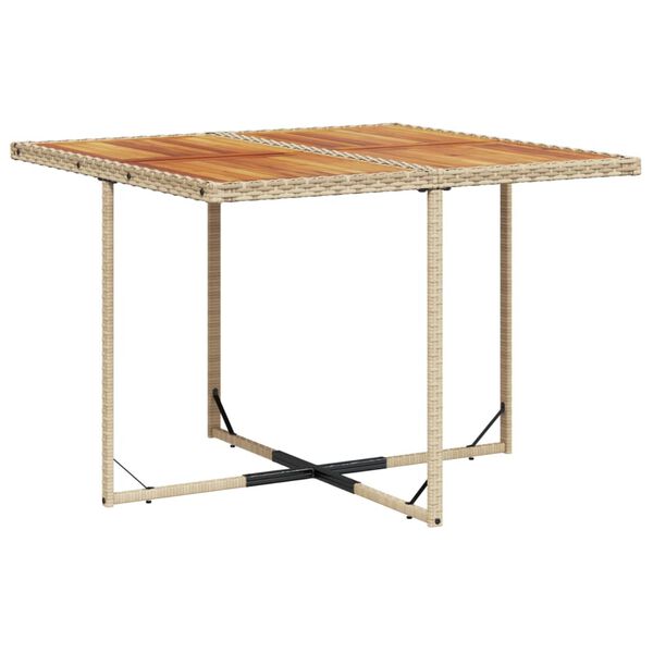 vidaXL Vrtna jedilna garnitura 9-delna z blazinami bež poli ratan