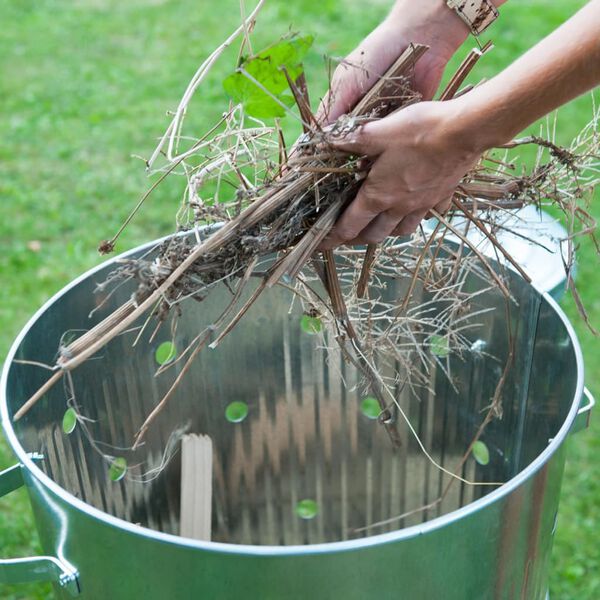 Nature Vrtna sežigalnica iz pocinkanega jekla 46x72 cm okrogla