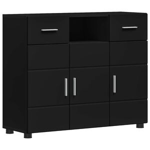 vidaXL Lesena omara Črna 88,5 x 30,5 x 73 cm Konstruiran les